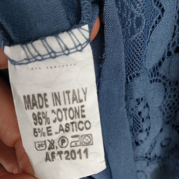 New Collection Dress Blue Bell Sleeves Short Lace Detail Women's Small? - Picture 11 of 11